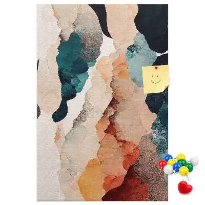 Abstract Cork Note Board