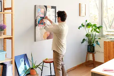 Abstract Cork Note Board