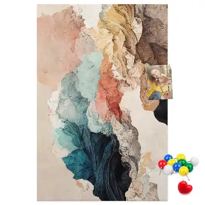 Abstract spots wall cork memo board