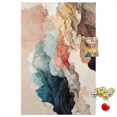 Abstract spots wall cork memo board