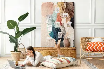 Abstract spots wall cork memo board
