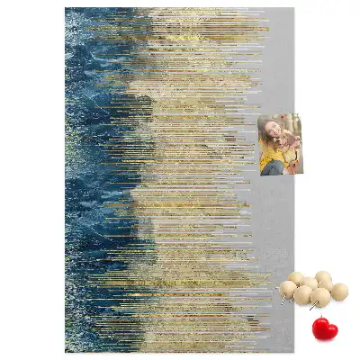Decorative cork pin board with motif