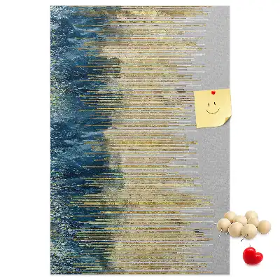 Decorative cork pin board with motif