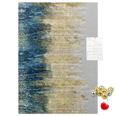 Decorative cork pin board with motif