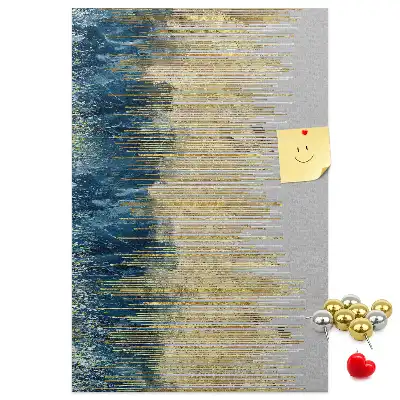 Decorative cork pin board with motif