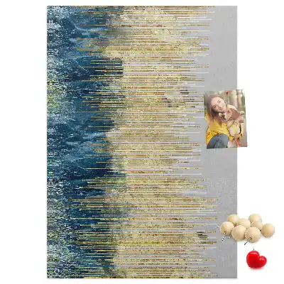 Decorative cork pin board with motif