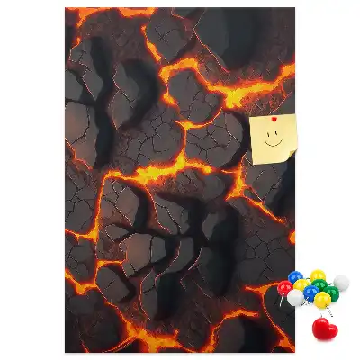 Lava from the Volcano Cork Pin Board