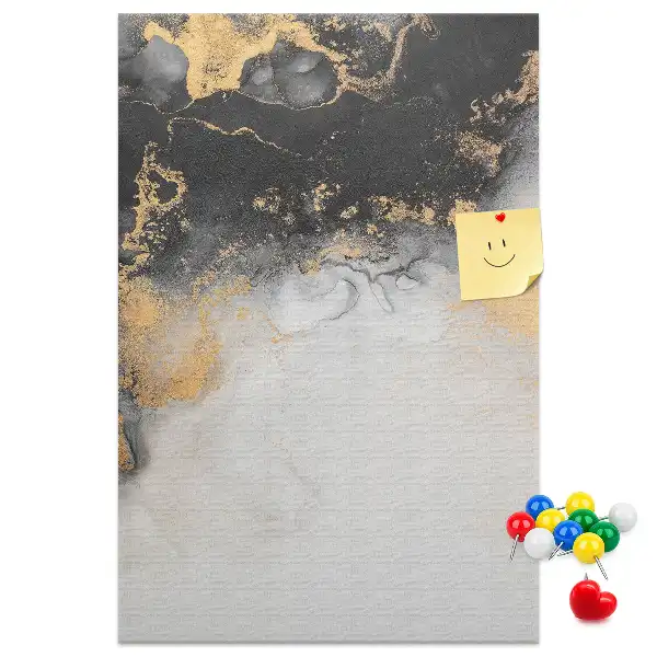Marble Abstraction Cork Note Board