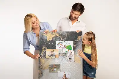 Marble Abstraction Cork Note Board