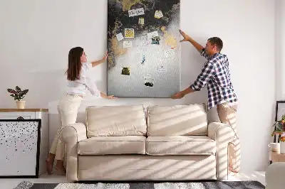 Marble Abstraction Cork Note Board