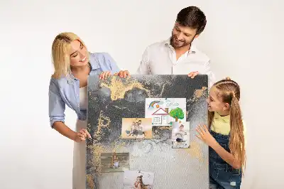 Marble Abstraction Cork Note Board