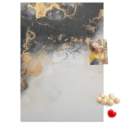 Marble Abstraction Cork Note Board