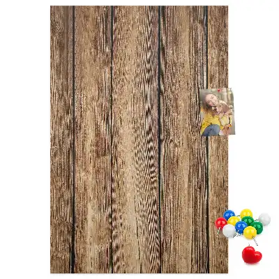 Cork Pin Board with Wood Texture