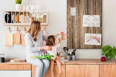 Cork Pin Board with Wood Texture