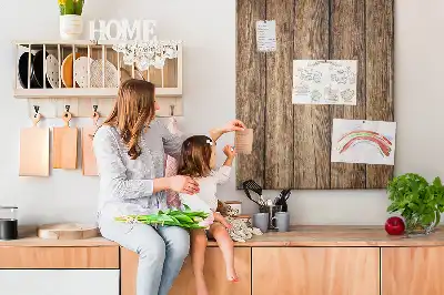 Cork Pin Board with Wood Texture