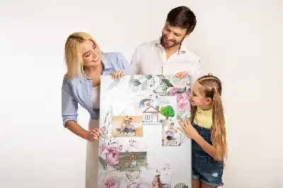 Cork Note Board with Flowery Edges