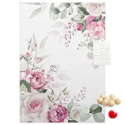 Cork Note Board with Flowery Edges