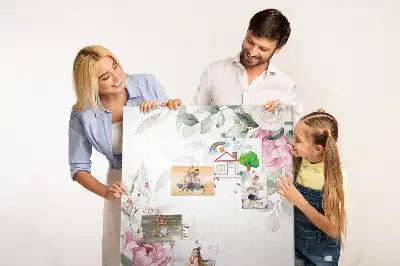 Cork Note Board with Flowery Edges