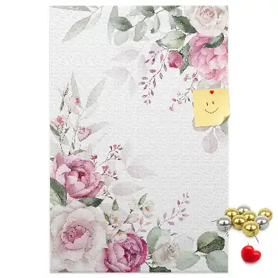 Cork Note Board with Flowery Edges