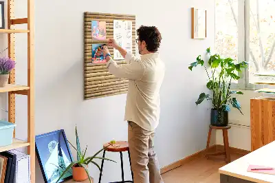 Bamboo Shoots Wall Cork Memo Board