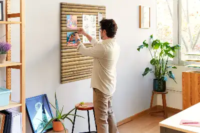 Bamboo Shoots Wall Cork Memo Board