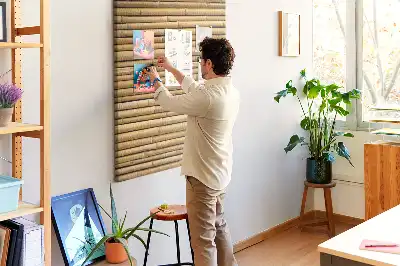 Bamboo Shoots Wall Cork Memo Board
