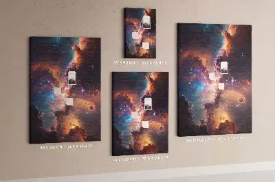 cork pin board with a galaxy print