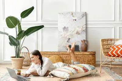 Cork Note Board Decorative marble