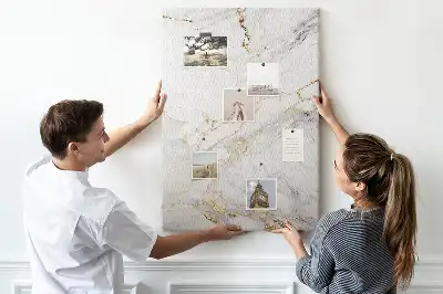 Cork Note Board Decorative marble