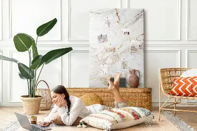 Decorative Marble Pattern Cork Note Board