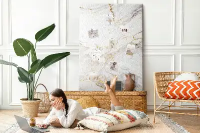 Decorative Marble Pattern Cork Note Board