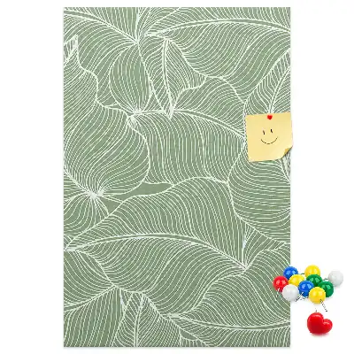 Cork pin board Large leaf motif