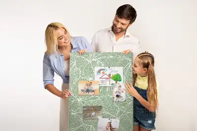 Cork pin board Large leaf motif