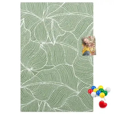 Large leaf motif cork pin board