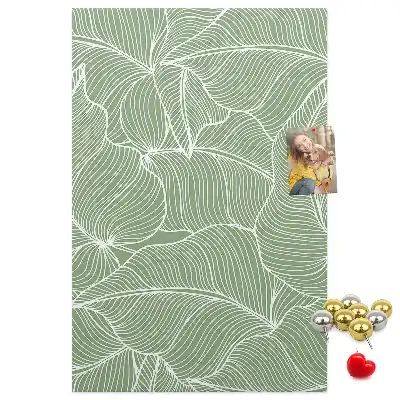 Cork pin board Large leaf motif