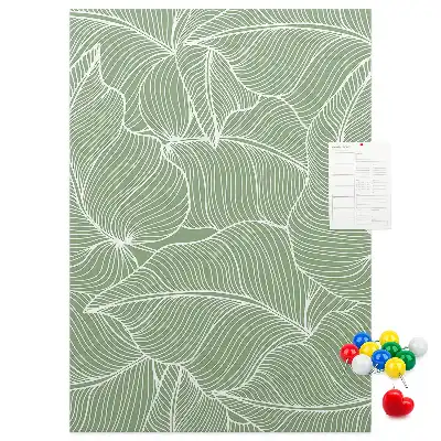 Cork pin board Large leaf motif