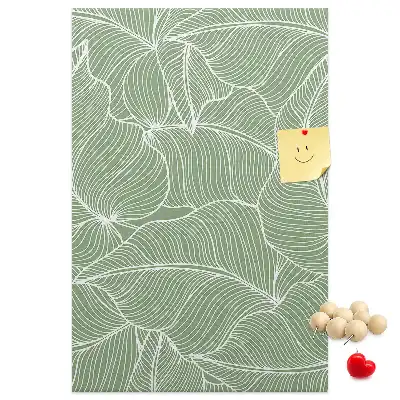 Cork pin board Large leaf motif