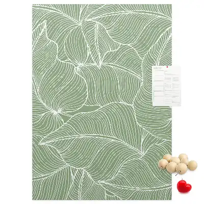 Cork pin board Large leaf motif