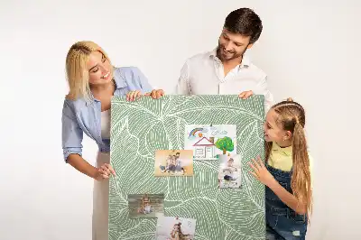 Cork pin board Large leaf motif
