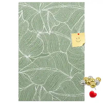 Cork pin board Large leaf motif