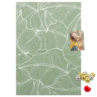 Cork pin board Large leaf motif