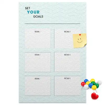 Cork Goal Planning Note Board