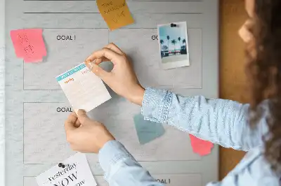 Cork Note Board Goal planning