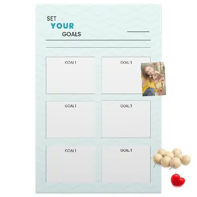 Cork Note Board Goal planning