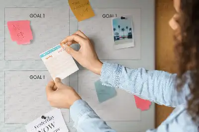 Cork Goal Planning Note Board