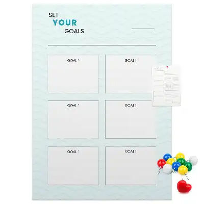 Cork Note Board Goal planning