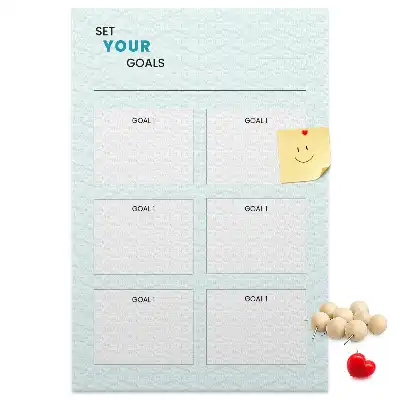 Cork Goal Planning Note Board