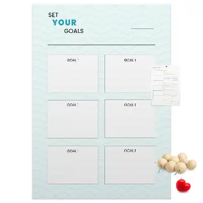 Cork Note Board Goal planning