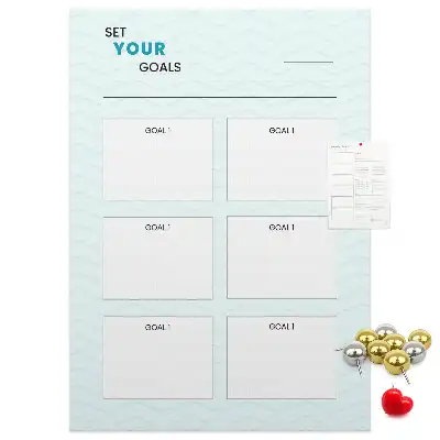 Cork Note Board Goal planning