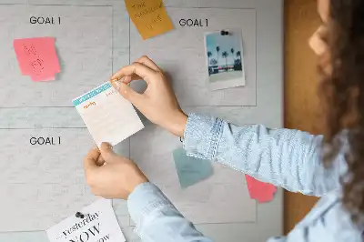 Cork Goal Planning Note Board